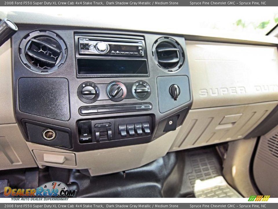 2008 Ford F550 Super Duty XL Crew Cab 4x4 Stake Truck Dark Shadow Gray Metallic / Medium Stone Photo #20