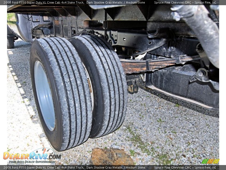 2008 Ford F550 Super Duty XL Crew Cab 4x4 Stake Truck Dark Shadow Gray Metallic / Medium Stone Photo #29