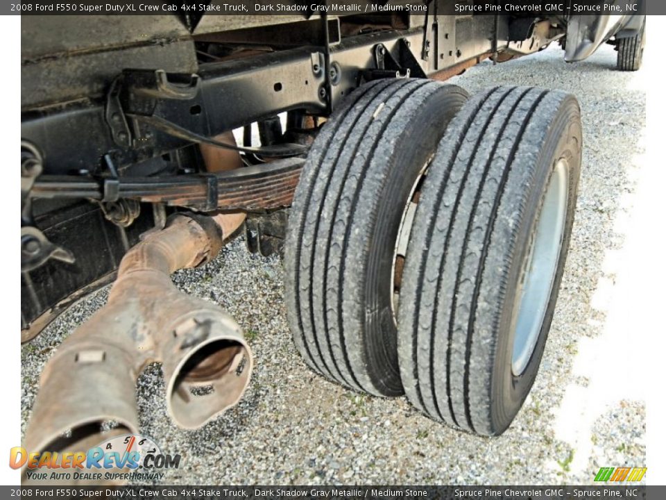 2008 Ford F550 Super Duty XL Crew Cab 4x4 Stake Truck Dark Shadow Gray Metallic / Medium Stone Photo #30
