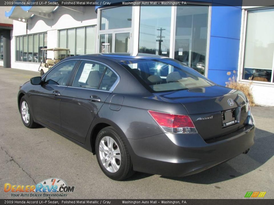 2009 Honda Accord LX-P Sedan Polished Metal Metallic / Gray Photo #4