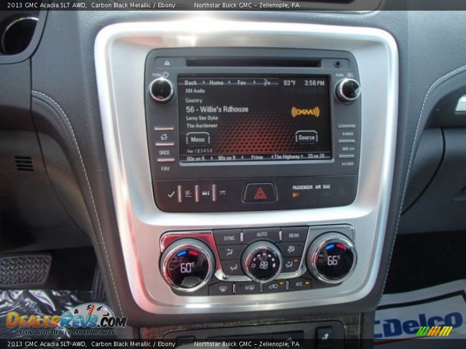 2013 GMC Acadia SLT AWD Carbon Black Metallic / Ebony Photo #16