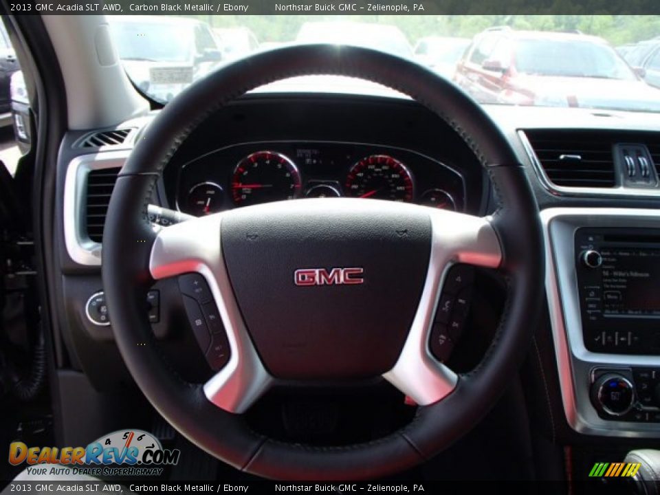 2013 GMC Acadia SLT AWD Carbon Black Metallic / Ebony Photo #18