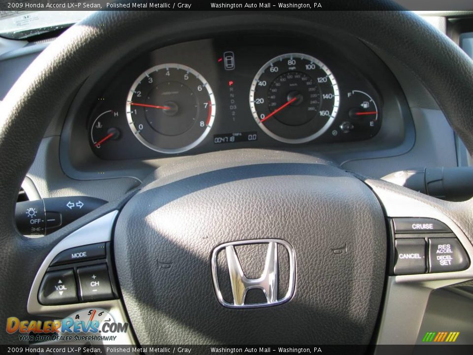 2009 Honda Accord LX-P Sedan Polished Metal Metallic / Gray Photo #17