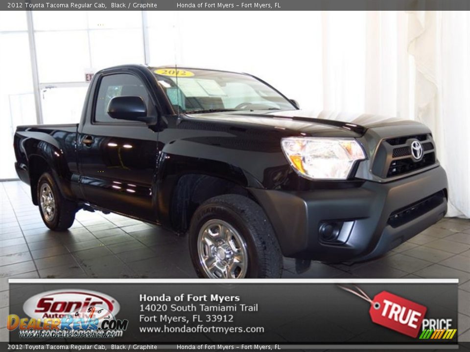 2012 Toyota Tacoma Regular Cab Black / Graphite Photo #1