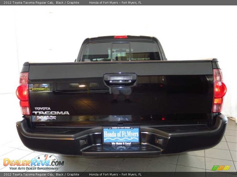 2012 Toyota Tacoma Regular Cab Black / Graphite Photo #7