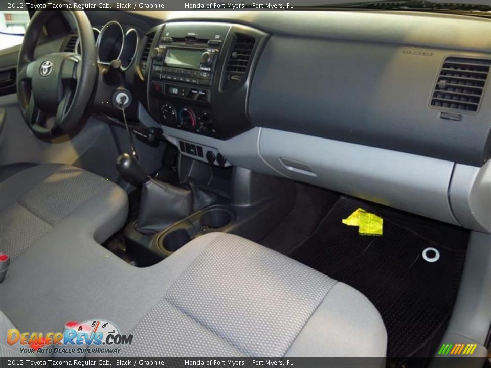 2012 Toyota Tacoma Regular Cab Black / Graphite Photo #9