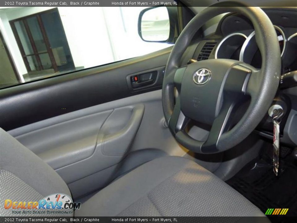 2012 Toyota Tacoma Regular Cab Black / Graphite Photo #10
