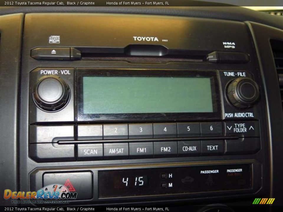 2012 Toyota Tacoma Regular Cab Black / Graphite Photo #17