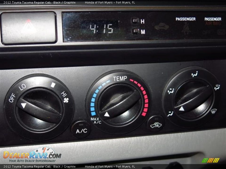 2012 Toyota Tacoma Regular Cab Black / Graphite Photo #18