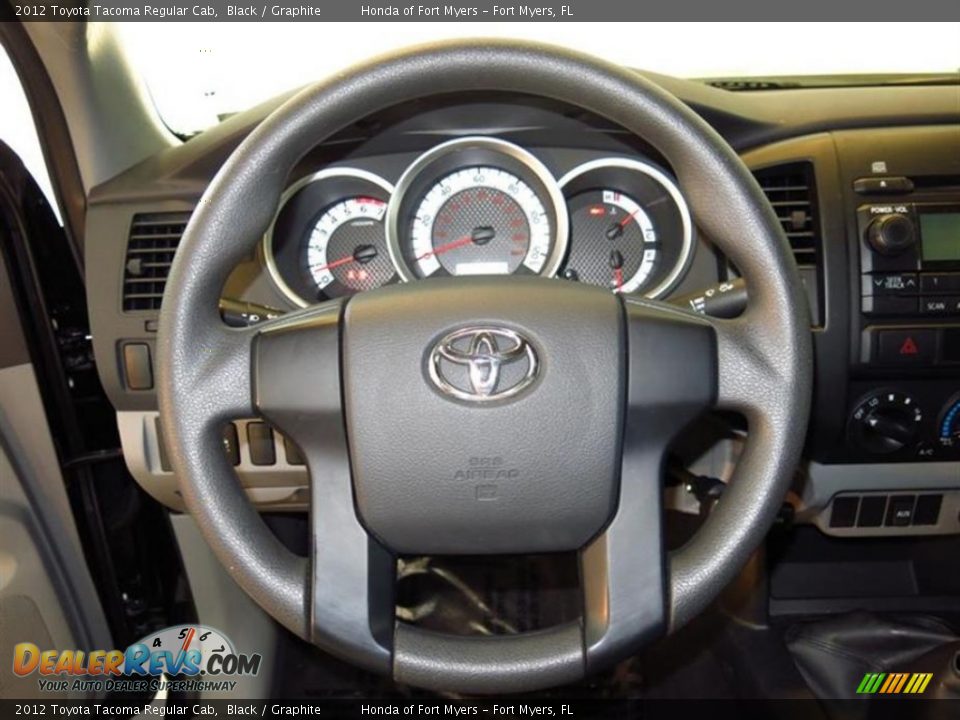 2012 Toyota Tacoma Regular Cab Black / Graphite Photo #21