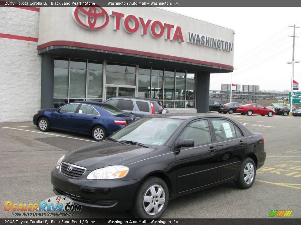 2008 Toyota Corolla LE Black Sand Pearl / Stone Photo #1