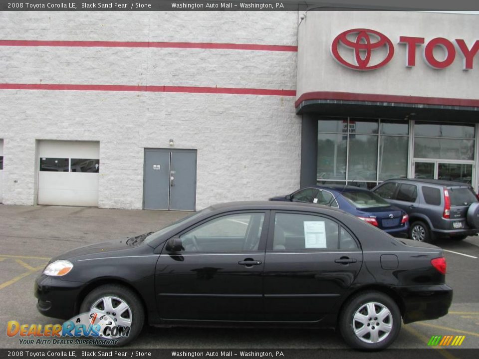 2008 Toyota Corolla LE Black Sand Pearl / Stone Photo #2