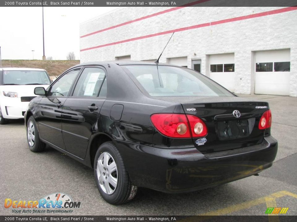 2008 Toyota Corolla LE Black Sand Pearl / Stone Photo #3