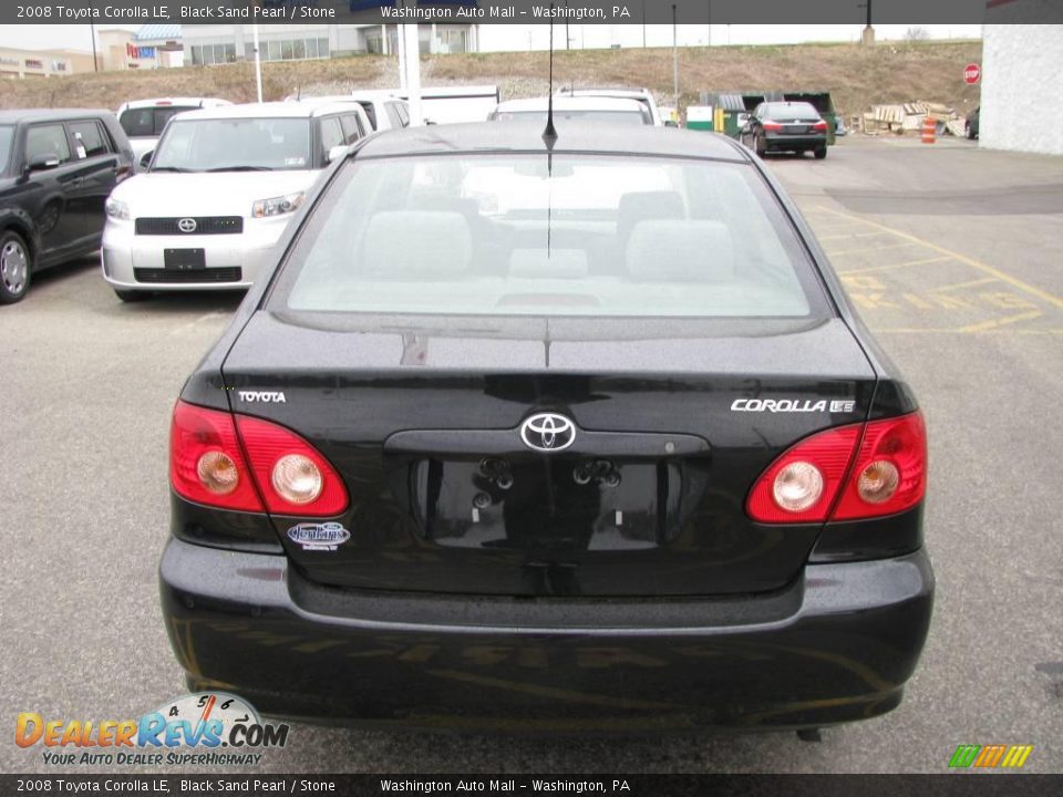 2008 Toyota Corolla LE Black Sand Pearl / Stone Photo #4