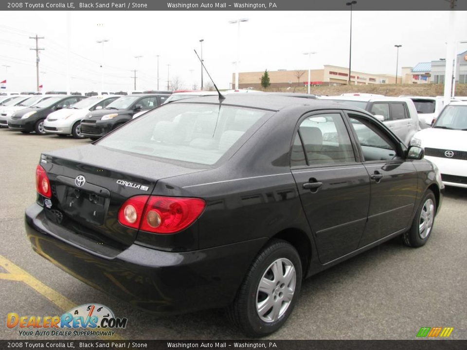 2008 Toyota Corolla LE Black Sand Pearl / Stone Photo #6