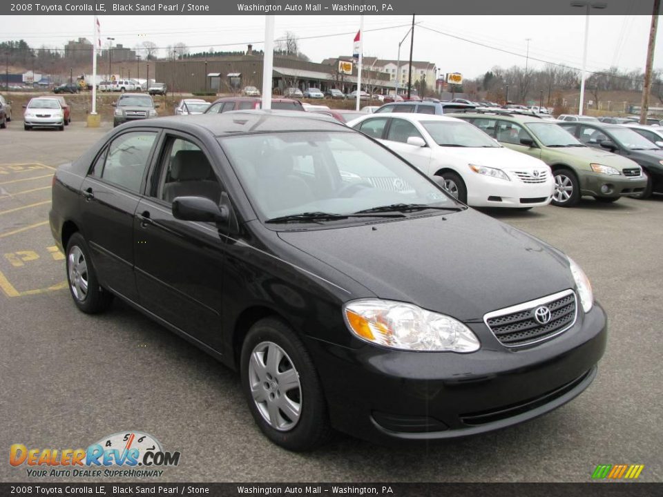 2008 Toyota Corolla LE Black Sand Pearl / Stone Photo #8