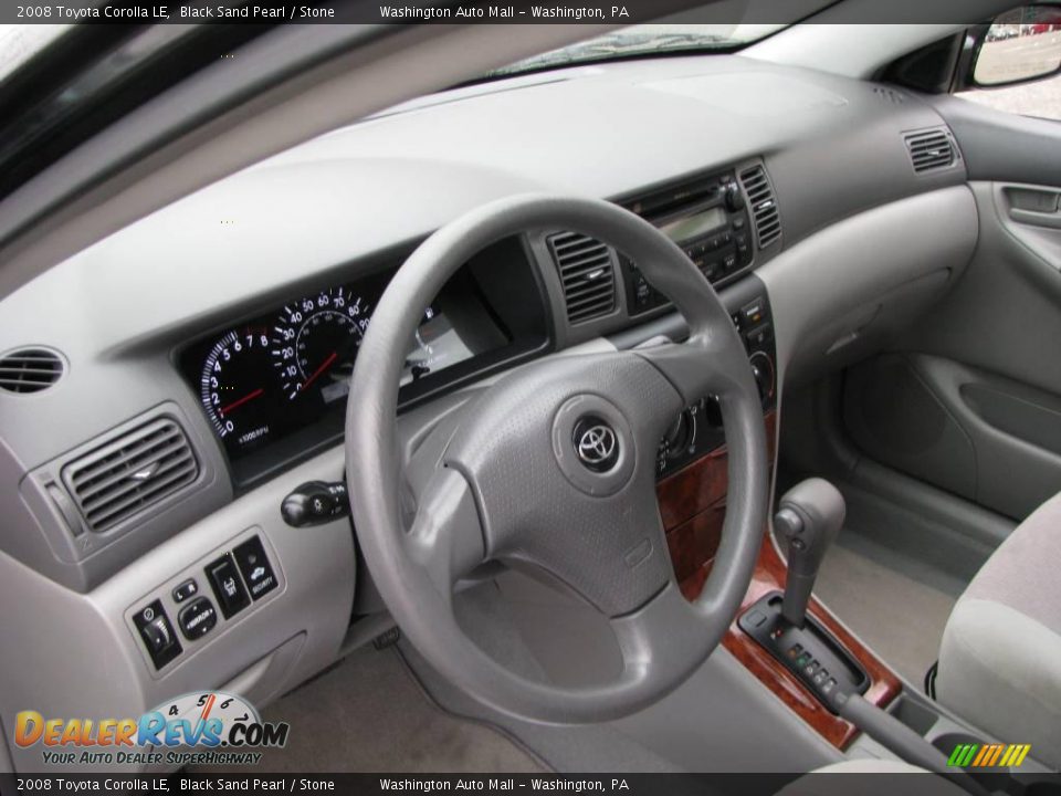 2008 Toyota Corolla LE Black Sand Pearl / Stone Photo #12