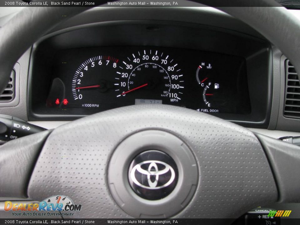 2008 Toyota Corolla LE Black Sand Pearl / Stone Photo #17