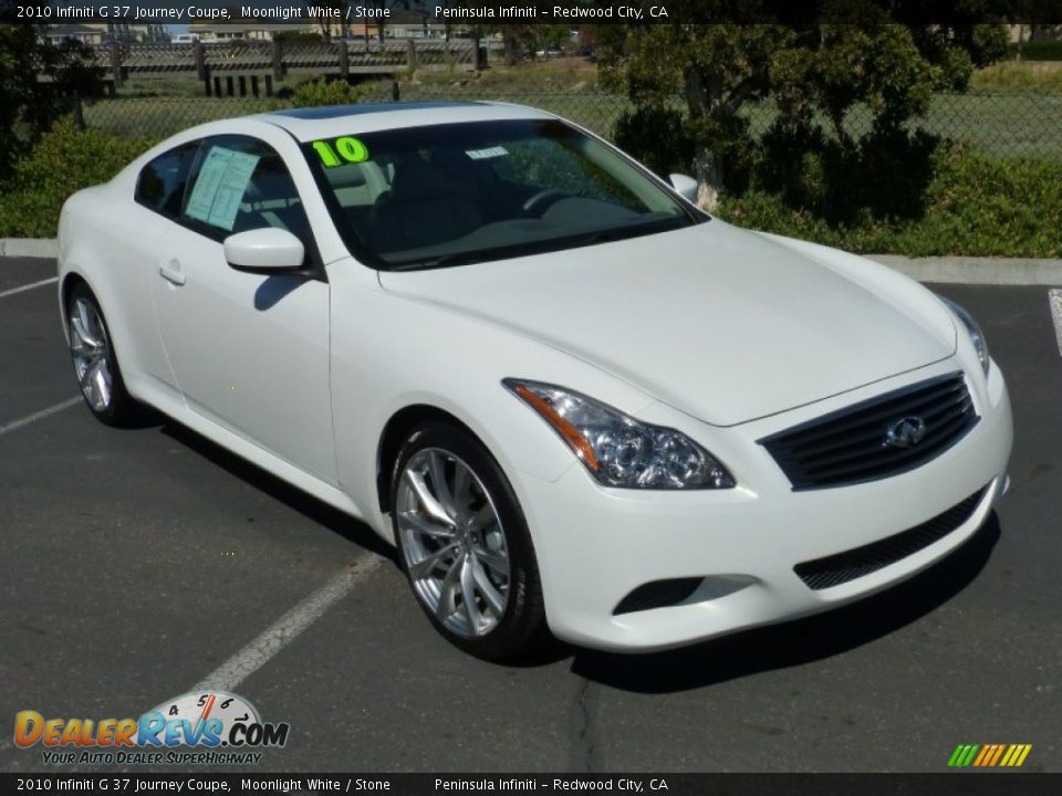 2010 Infiniti G 37 Journey Coupe Moonlight White / Stone Photo #1