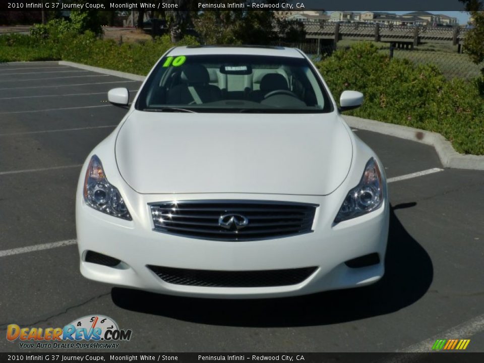 2010 Infiniti G 37 Journey Coupe Moonlight White / Stone Photo #2