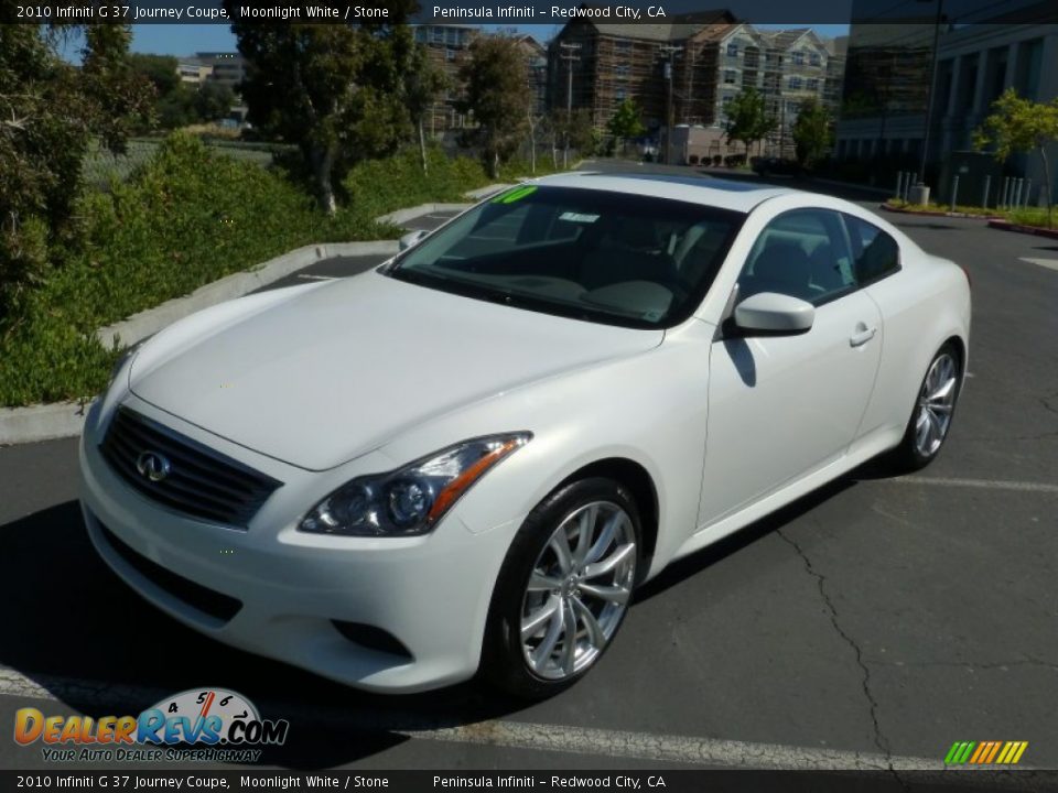 2010 Infiniti G 37 Journey Coupe Moonlight White / Stone Photo #3