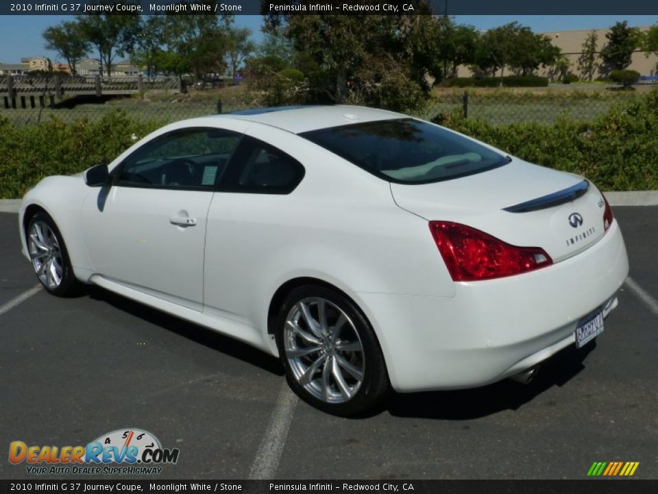 2010 Infiniti G 37 Journey Coupe Moonlight White / Stone Photo #4