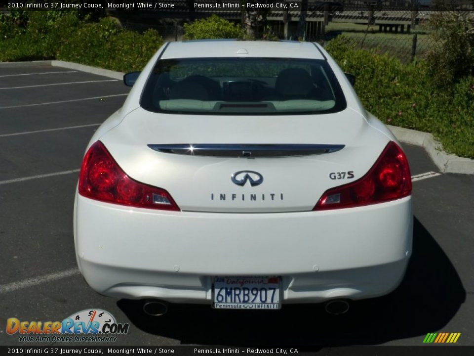 2010 Infiniti G 37 Journey Coupe Moonlight White / Stone Photo #5