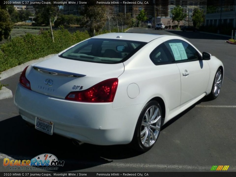 2010 Infiniti G 37 Journey Coupe Moonlight White / Stone Photo #6