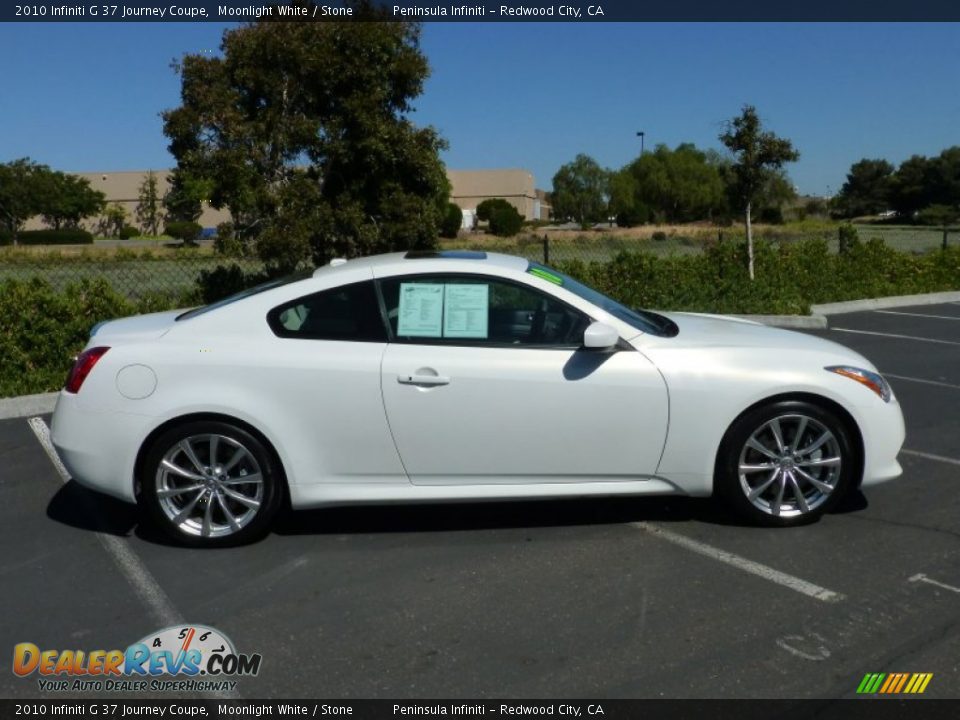 2010 Infiniti G 37 Journey Coupe Moonlight White / Stone Photo #7