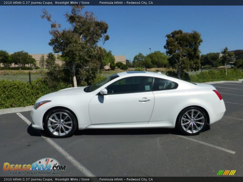 2010 Infiniti G 37 Journey Coupe Moonlight White / Stone Photo #8