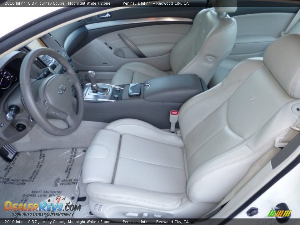 2010 Infiniti G 37 Journey Coupe Moonlight White / Stone Photo #12