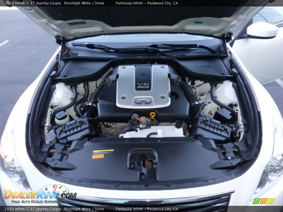 2010 Infiniti G 37 Journey Coupe Moonlight White / Stone Photo #17