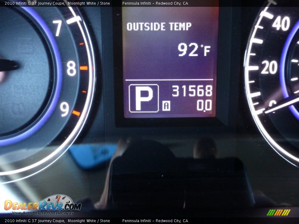 2010 Infiniti G 37 Journey Coupe Moonlight White / Stone Photo #19