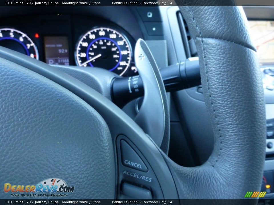 2010 Infiniti G 37 Journey Coupe Moonlight White / Stone Photo #20