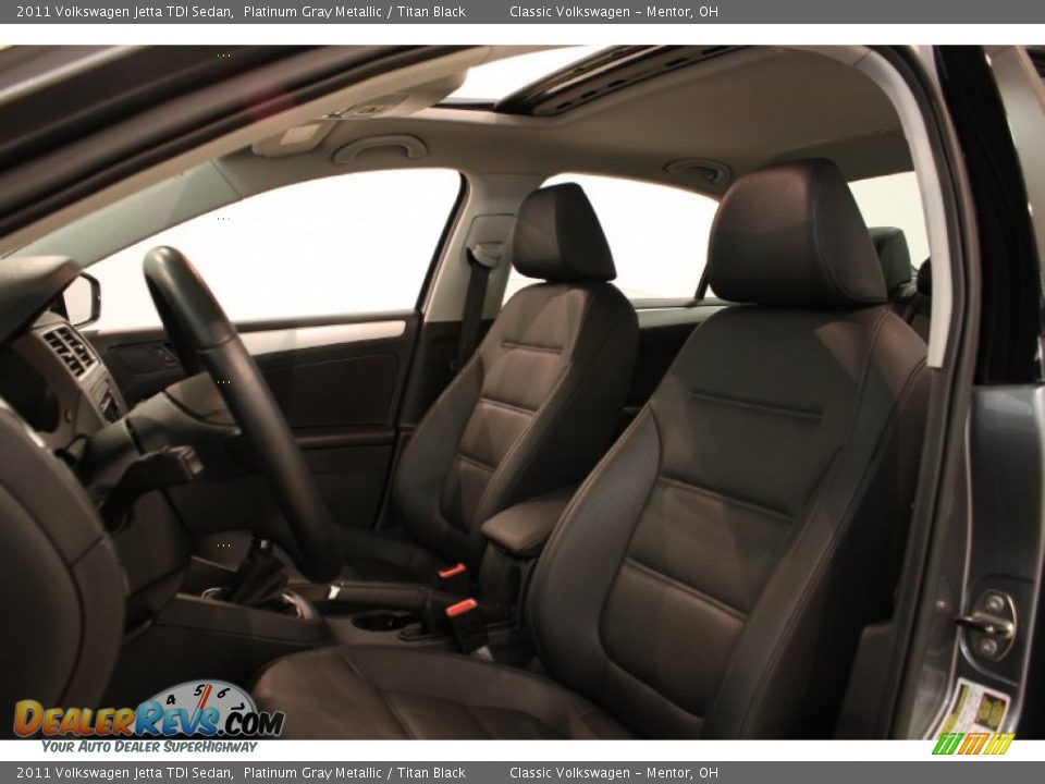 2011 Volkswagen Jetta TDI Sedan Platinum Gray Metallic / Titan Black Photo #5