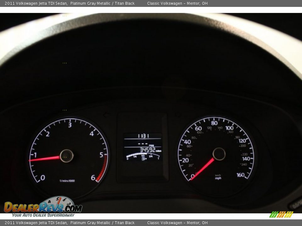 2011 Volkswagen Jetta TDI Sedan Platinum Gray Metallic / Titan Black Photo #7