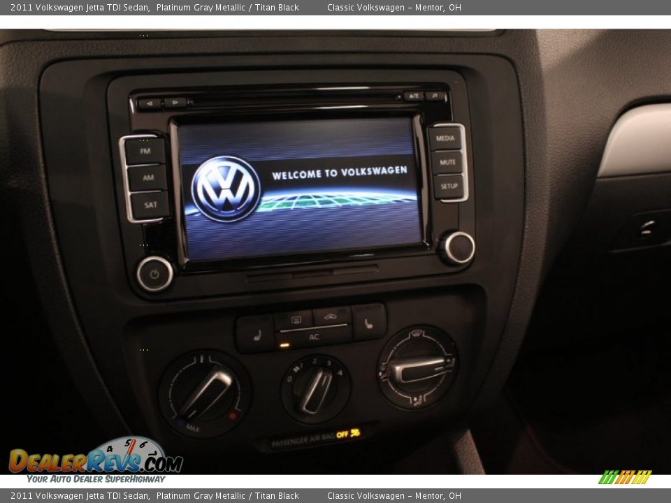2011 Volkswagen Jetta TDI Sedan Platinum Gray Metallic / Titan Black Photo #9