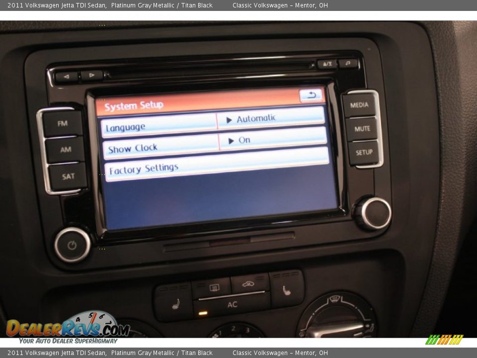 2011 Volkswagen Jetta TDI Sedan Platinum Gray Metallic / Titan Black Photo #19