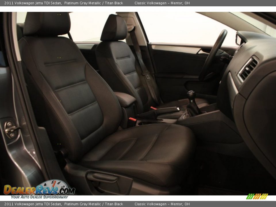 2011 Volkswagen Jetta TDI Sedan Platinum Gray Metallic / Titan Black Photo #21