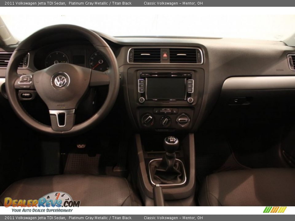 2011 Volkswagen Jetta TDI Sedan Platinum Gray Metallic / Titan Black Photo #25