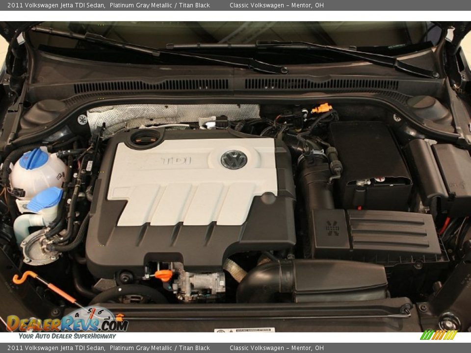 2011 Volkswagen Jetta TDI Sedan Platinum Gray Metallic / Titan Black Photo #27