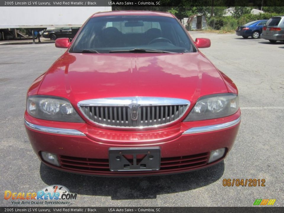 2005 Lincoln LS V6 Luxury Vivid Red Metallic / Black Photo #1