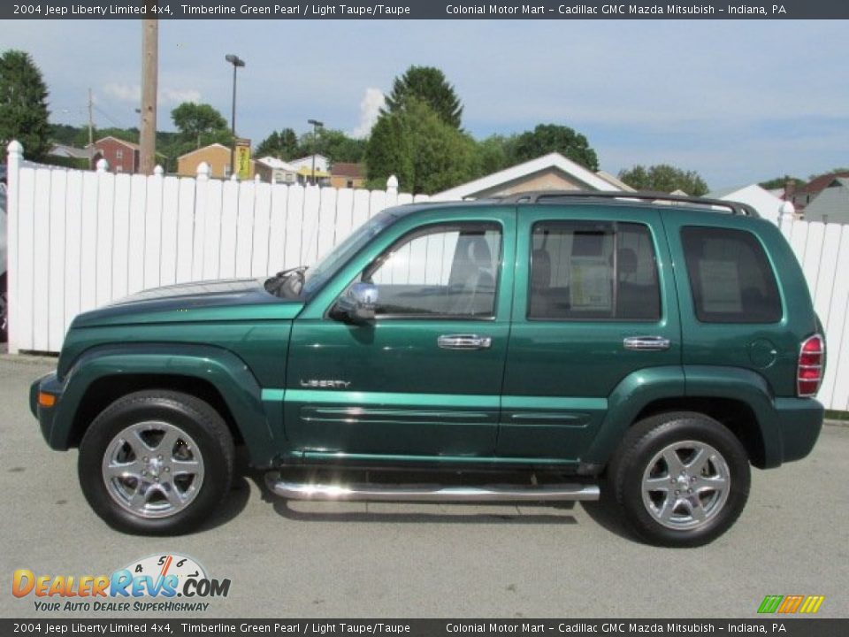 2004 Jeep Liberty Limited 4x4 Timberline Green Pearl / Light Taupe/Taupe Photo #2