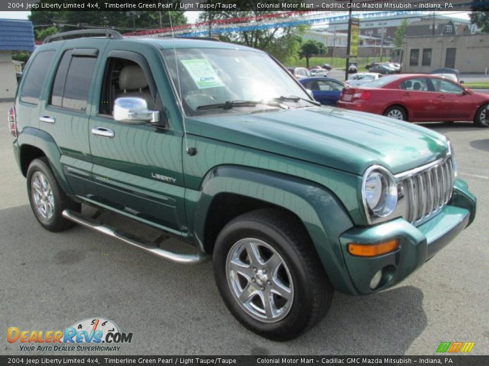 2004 Jeep Liberty Limited 4x4 Timberline Green Pearl / Light Taupe/Taupe Photo #6