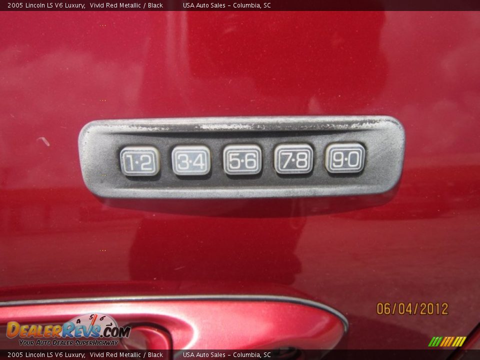 2005 Lincoln LS V6 Luxury Vivid Red Metallic / Black Photo #24