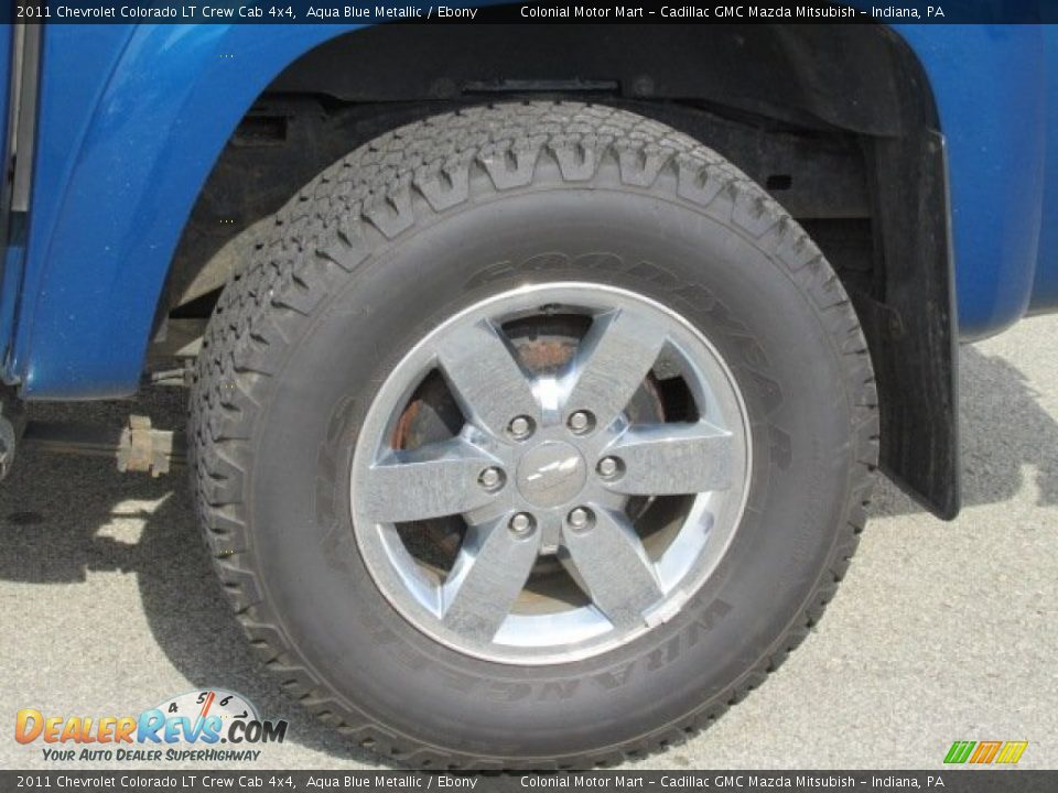 2011 Chevrolet Colorado LT Crew Cab 4x4 Aqua Blue Metallic / Ebony Photo #3