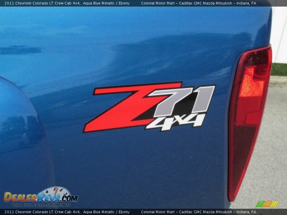2011 Chevrolet Colorado LT Crew Cab 4x4 Aqua Blue Metallic / Ebony Photo #4
