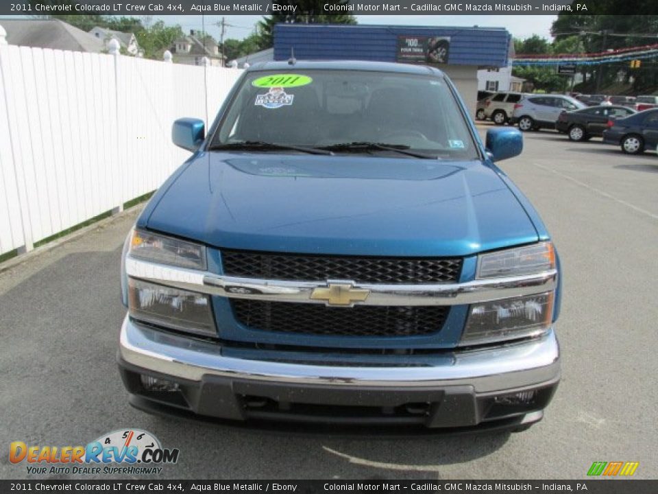 2011 Chevrolet Colorado LT Crew Cab 4x4 Aqua Blue Metallic / Ebony Photo #5