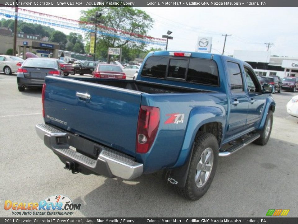 2011 Chevrolet Colorado LT Crew Cab 4x4 Aqua Blue Metallic / Ebony Photo #8
