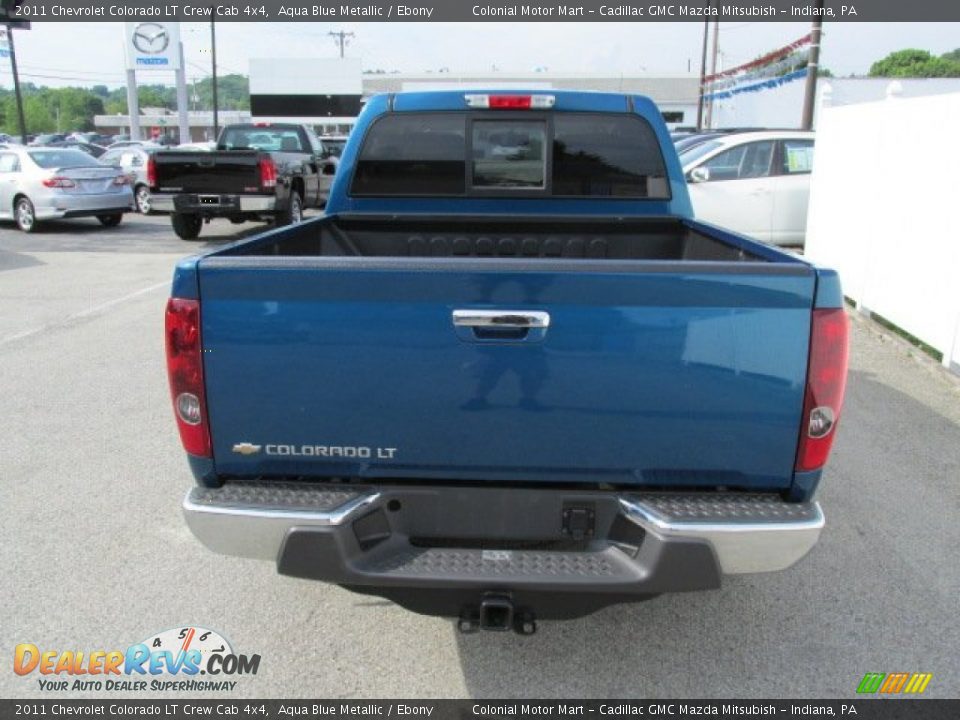 2011 Chevrolet Colorado LT Crew Cab 4x4 Aqua Blue Metallic / Ebony Photo #9